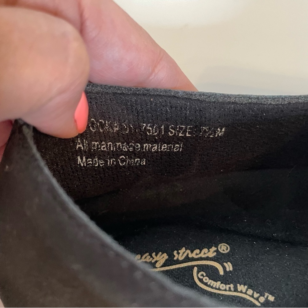 Easy Street Womens Bowen Faux Suede Slip-On Loafers Black Casual Size 7.5 - Picture 8 of 12